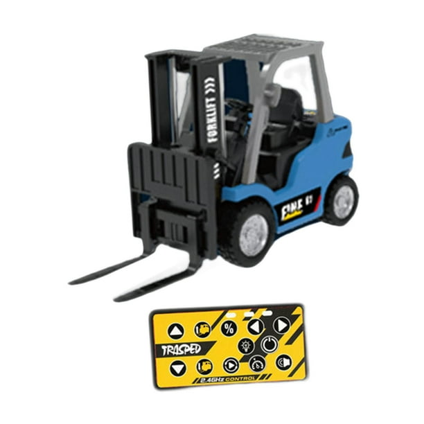 Camión elevador RC, juguete de ingeniería, coche a escala 1:64, grúa RC realista, minicontrol remoto Azul
