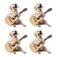 thumbnail image 1 of Ambientador con forma de guitarra y perro para ventilación de coche, decoración 2D para el salpicadero para amantes de los perros, regalo novedoso fácil de colocar para el interior del coche., 1 of 8