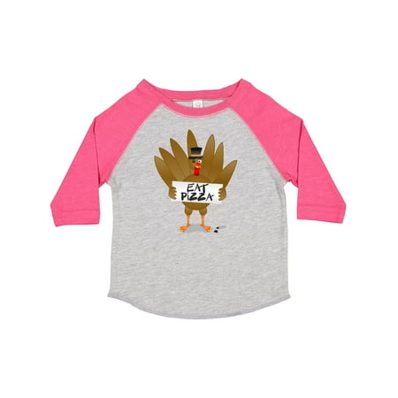 

Inktastic Turkey Holding a Sign Says Eat Pizza Gift Toddler Boy or Toddler Girl T-Shirt