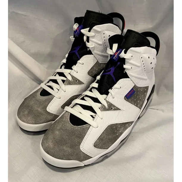Ni - ke Air Jordan 6 Retro LTR Flight Nostalgia Mens 12 White Dark Concord CI3125 100