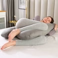 thumbnail image 5 of Eurhowing Large Body Pillow, Full Body Pillow for Side Sleeper, Long Bed Pillow with Detachable Cover for Adults, Hypoallergenic Cooling Fabric (47in, Gray), 5 of 8
