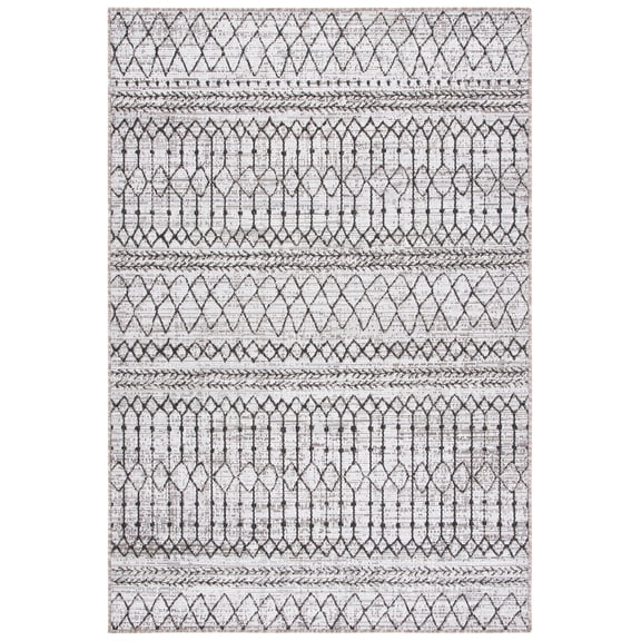 Safavieh Havana Dorris Geometric Indoor/Outdoor Area Rug, Light Brown/Black, 5'5" x 7'7"