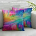 thumbnail image 3 of Chilfamy  Fractal Ocean  Throw Pillow Cases, Abstract Gradients Ocean Rainbow Trail Cozy Pillow Cover Square Cushion Case Set Pillowcase Decorative for Home Sofa Bedroom Car Office, 3 of 5