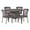Multibrown, variant on GDF Studio Holmes Outdoor Wicker 5 Piece Dining Set, Multibrown