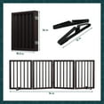 thumbnail image 3 of Smart FENDEE Foldable Dog Gate Extra Wide Dog Fence Bamboo Pet Gate for Doorway,24"H,Brown, 3 of 9