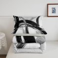 thumbnail image 5 of Homewish Swirl Circle Twin Comforter Sets,Aesthetic Geometric Bedding Set,Gray Black,Light Gray Reversible,2 Pieces,1 Comforter and 1 Pillowcase, 5 of 7