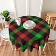 thumbnail image 6 of Christmas Plaid Tablecloth Round 60 Inch Table Cloth Cover Mat Holiday Party Decoration for Dining Room Home Kitchen Picnic, 6 of 6