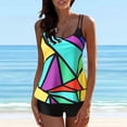 thumbnail image 2 of Womens Tankini Swimsuits For Women Tummy Control Bathing Suits Women Two Piece Plus Size Modest Swimwear Top With Shor, 2 of 9