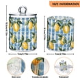 thumbnail image 5 of Yayeee 4 Pack Qtip Holder Bathroom Cotton Swab Canister with Lid Clear Dispenser Set, Retro Lemon Leaves, 5 of 6