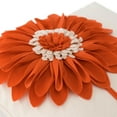 thumbnail image 4 of JWH 3D Handmade Decorative Cotton and Velvet Flower Pillow Covers in Square 18x18inch Orangered, 4 of 7