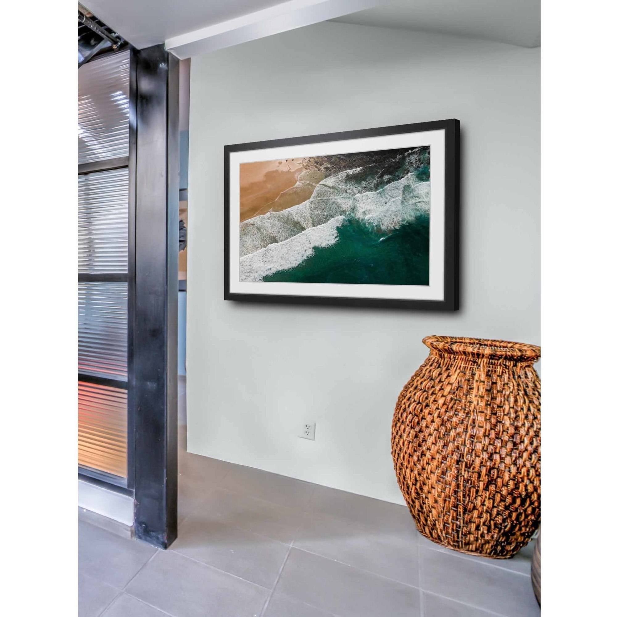 Marmont Hill "Waves Crashing" by Karolis Janulis Framed Painting Print
