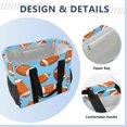 thumbnail image 4 of Large-capacity handheld storage bag Thickened picnic travel bag oversized clothing luggage organizing bag Cartoon Rugby Balls Pattern, 4 of 8