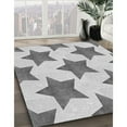 thumbnail image 3 of Ahgly Company Tapis d'Intérieur Lavable en Machine Carré Transitionnel Gris Platine, 7 Pieds Carré, 3 of 7