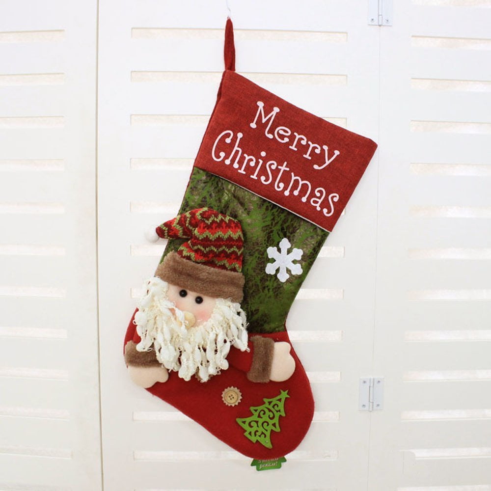 Reactionnx 18" Christmas Stocking Classic Personalized Large Stockings Santa, Snowman Xmas 