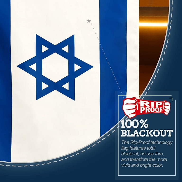 Rip-Proof Technology Double Sided 3-Ply Israel Flag 3×5 Foot
