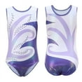 thumbnail image 3 of Children Girls Diamante Sleeveless Ballet Practice Dance Wear Gymnastics Bright Color Body Suits, 3 of 6