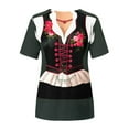 thumbnail image 4 of Charmgo Oktoberfest Shirt Women, Women Comfortable Printed Shirts Round Neck Short Sleeve Graphic Tees Tunic Tops Oktoberfest Outfits Women, Green Tops for Women Trendy XXXL, 4 of 4