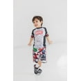 thumbnail image 2 of Marvel Avengers Spider-Man Iron Man Thor Pullover Rash Guard and Swim Trunks Outfit Set Toddler to Big Kid, 2 of 5