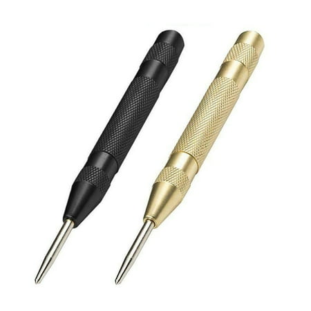

2Pcs Heavy Duty Automatic Center Pin Punch Loaded Metal Wood Press Dent Marking Starting Holes Tool