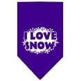 thumbnail image 1 of I Love Snow Screen Print Bandana Purple Small, 1 of 1