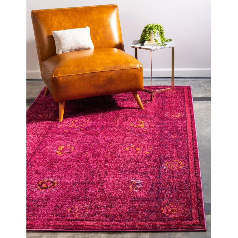 Fleur Collection Rug 9' x 12' Red MediumPile Rug Perfect