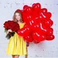 thumbnail image 1 of 10 globos rojos y rosas de 10 pulgadas con forma de corazón de látex, globos de helio para bodas, San Valentín, cumpleaños, fiestas, globos inflables., 1 of 4
