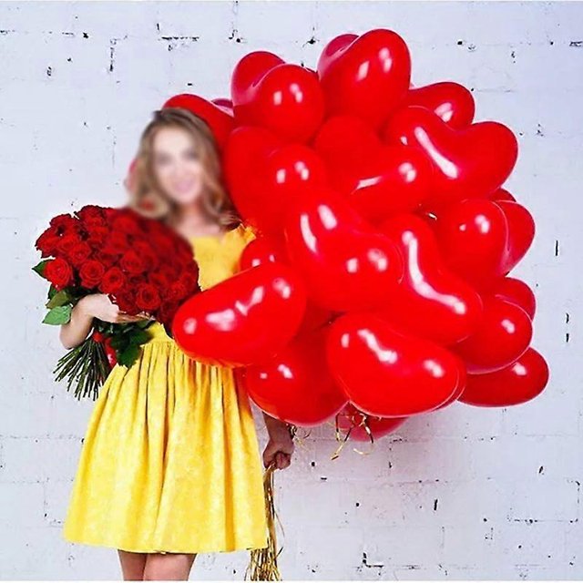 10 globos rojos y rosas de 10 pulgadas con forma de corazón de látex, globos de helio para bodas, San Valentín, cumpleaños, fiestas, globos inflables.