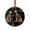 Pattern-4, variant on Happy Beagle Dog Rolling in The Snow Ornament Unique Gift Idea Winter Christmas Snowflake Christmas Ornament Round Glass