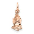 thumbnail image 4 of FJC Finejewelers 14 kt Rose Gold Praying Hands Charm 17 mm x 6 mm, 4 of 6