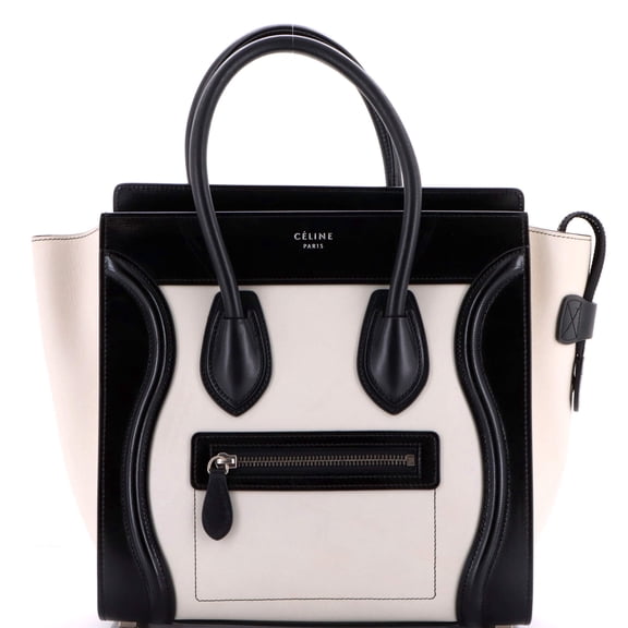 Pre-Owned Bicolor Luggage Bag Lizard and Leather Micro By Rebag