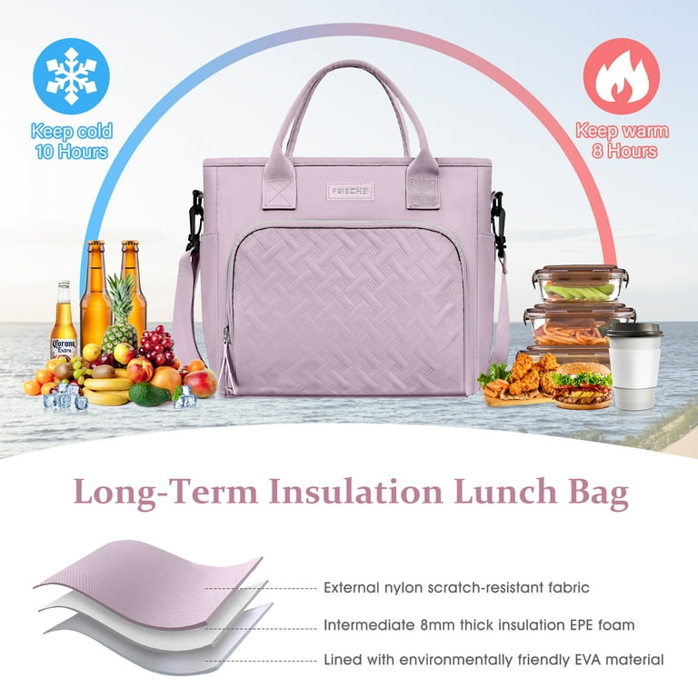 Cshidworld Insulated Lunch Bag, Leakproof Purple photo 7