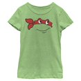 thumbnail image 2 of Nickelodeon Little Teenage Mutant Ninja Turtles Raph Big Face Girls Short Sleeve Tee Shirt, Green Apple, X-Small, 2 of 2