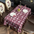 thumbnail image 2 of Red Christmas Deer and Tree Pattern Rectangle Tablecloth 60"x120",Waterproof Polyester Rectangle Table Cloth, Wipeable Spillproof Polyester Tablecloth for Dining, Camping, Indoor and Outdoor, 2 of 6