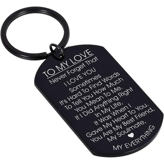 National Boyfriend Day Gifts for Him, To My Love Keychain Gift for Husband Wife Anniversary Valentines Birthday Boyfriend Girlfriend Jewelry for Him Her, Christmas Stocking Stuffers for Women Men