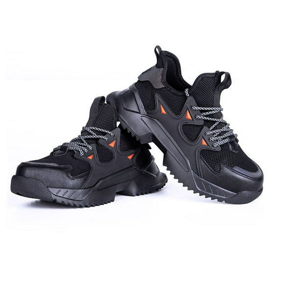 Safety Shoes Men's Lightweight Breathable Steel Toe Shoes Unisex Sneakers with Steel Toe Fashion Anti-Smashing Protective Shoes 35EU-46EU
