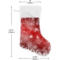 thumbnail image 2 of Coolnut 17.7 Inch Christmas Stockings, 2 PCS Winter Christmas Snowflake Presonalized Large Stocking Sock for Family Holiday Xmas Party Decorations, 2 of 7