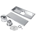 thumbnail image 2 of Colector De Desagüe Para Fregadero De Cocina, Desagües De Ducha Lineales, Desagüe De Inserción De Azulejos, Cubierta De Desagüe De Ducha Cuadrada De Acero Inoxidable 304, YLSHRF Linear Floor Drain, 2 of 6