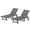 Dark Gray, variant on Carolayne Outdoor Chaise Lounge Chair, Adjustable Backrest with Wheels for Patio & Poolside, Aruba Blue