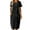 Black, variant on THDHVS Plus Size Dresses for Curvy Women,Womens Dresses,Women's Summer Casual Round Neck Short Sleeve Dresses with Pockets Dark Gray 3XL