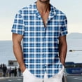thumbnail image 2 of MDUKONU Chemise Homme Grande Taille Ajustée Non Rétractable Chemise à la Mode Bleue G, 2 of 5