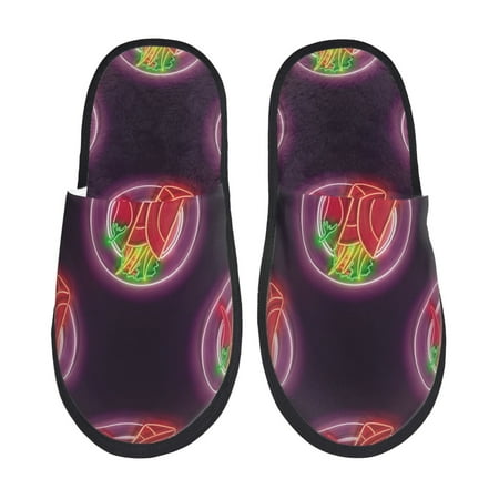 

Slippers for Women/Men - Light Bulb Pattern chili Soft Plush Warm Slip-on Slippers House Slippers Indoor House Shoes