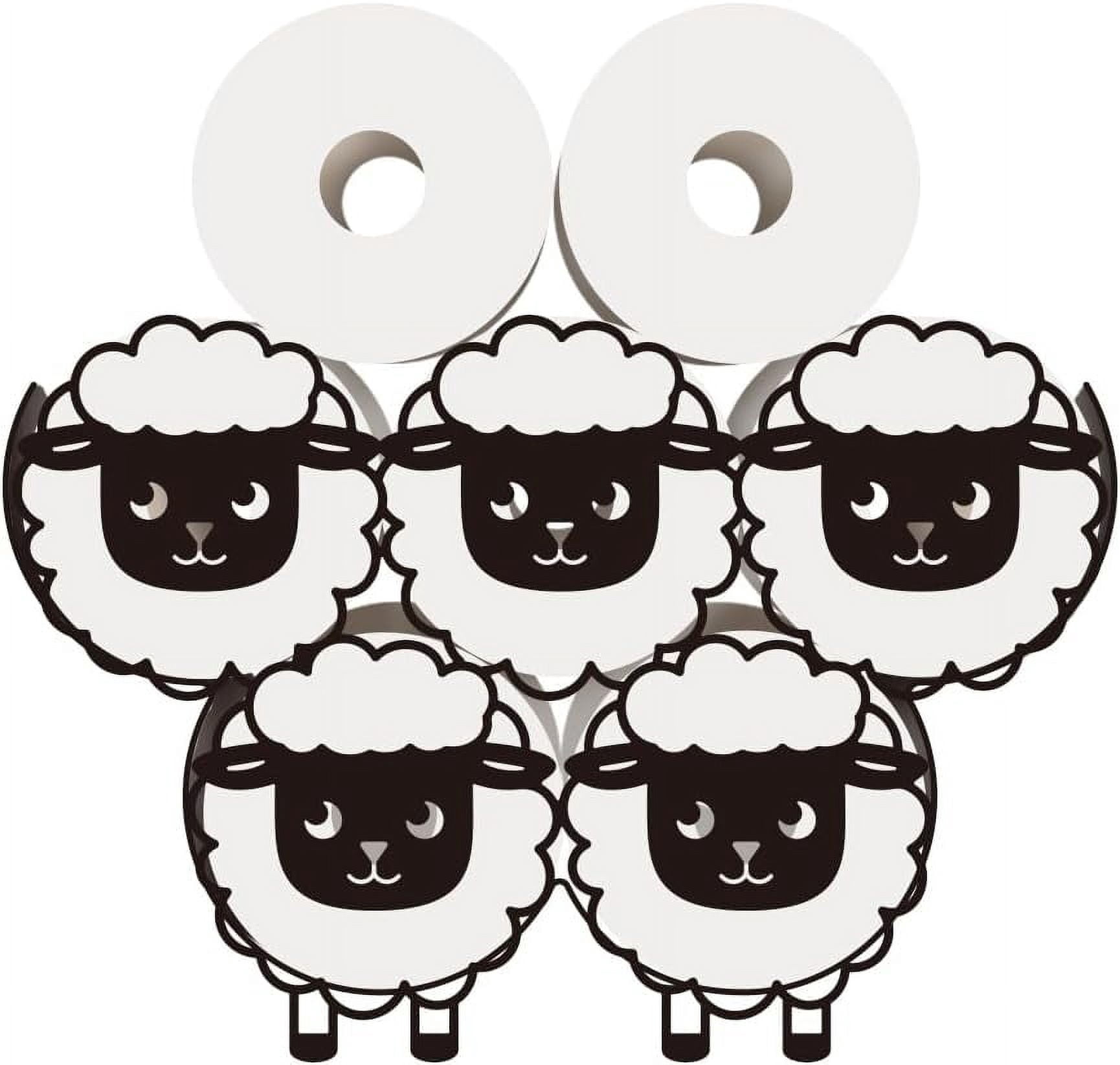 Sheep Toilet Paper Holder Stand Metal Sheep Animal Toilet Paper Storage 8 Rolls for Bathroom Funny Animal Toilet Paper Organizer Freestanding Toilet Paper Roll Holder for Home Office Décor