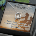 thumbnail image 2 of To My Daughter Together Forever From Mom Forever Necklace w Message Card, 2 of 20