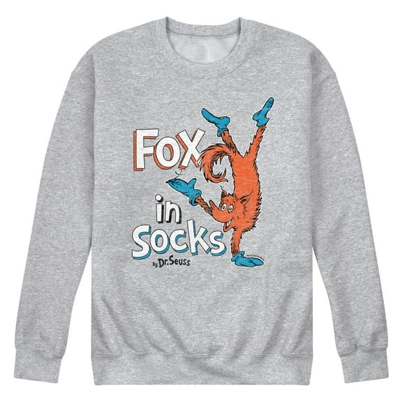 Dr. Seuss - Fox In Sox Cover - Men's Crew Neck Fleece Pullover