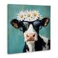 thumbnail image 2 of Stupell Industries Rustic Lodge Nerdy Nessie Cow Canvas Art, 17 x 17, by Tina LeCour, 2 of 8