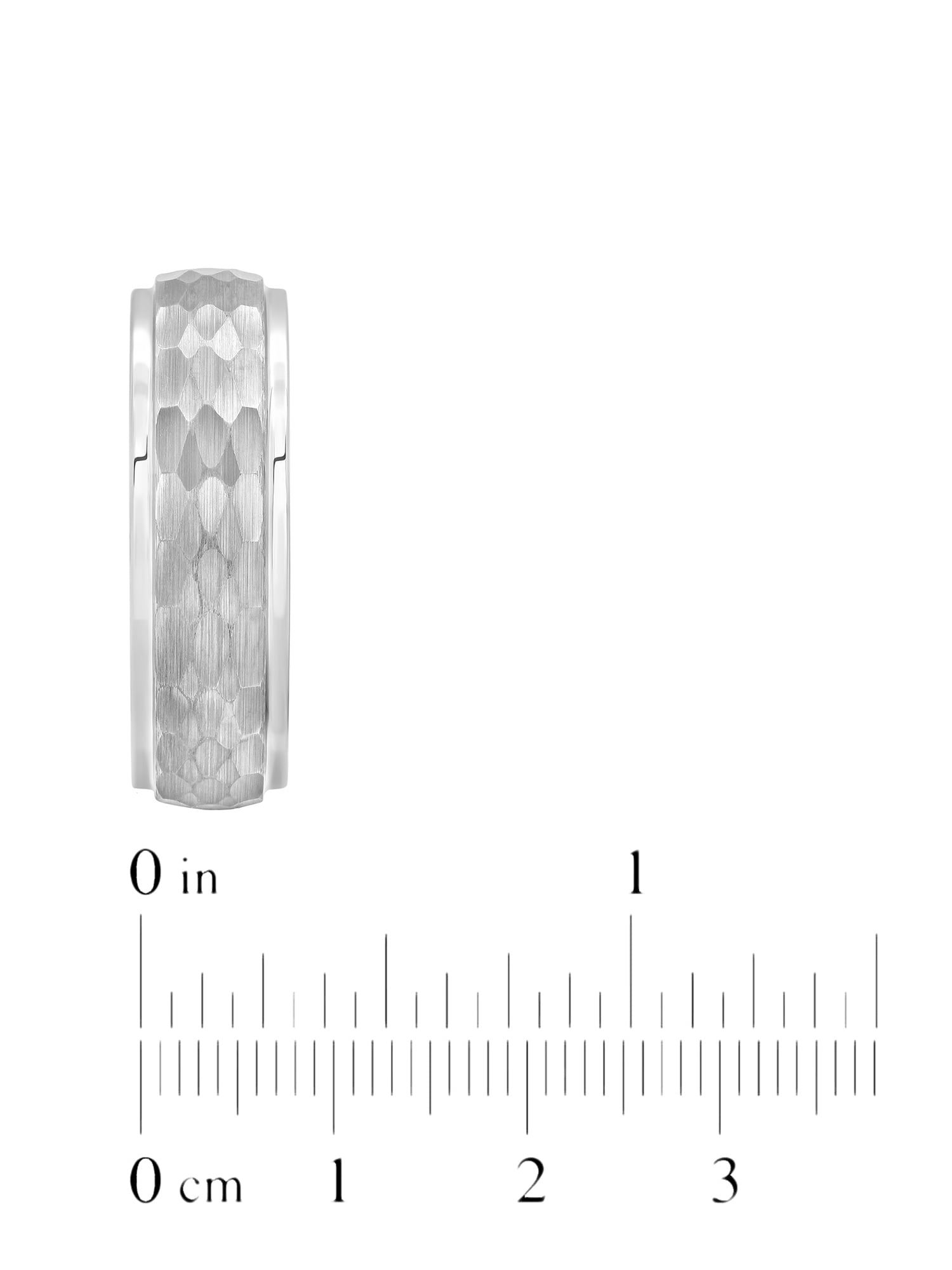 Men's Tungsten Hammered Finish Band, 8MM