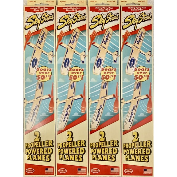 4 Guillow's #52 Sky Streak Balsa Wood Toy Airplane Twin Packs (8 Planes Total)