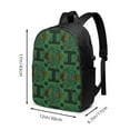 thumbnail image 4 of YFYANG 17" Laptop Backpack, Green Retro Geometric Art Fashion Travel Work Backpack with USB and Headphone Cable Interface for Men and Women, 4 of 8