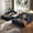 Blue, variant on Kelyda 67"x48" Oversized Chaise Lounge Chair Indoor, Modern Boneless Cloud Corduroy Couch Sofa Sleeper Bed Green