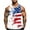 White, variant on Cmfcve Men's 4th of July Tank Top Printed Round Neck Sleeveless Tees Summer Breathable Beach Tank Top